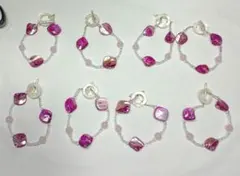 シェルとパールのブレスレット　8点