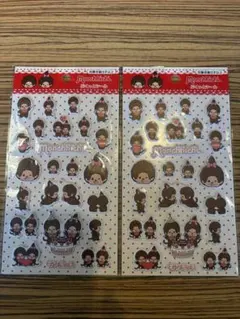 モンチッチ　ぷくっとシール　ぷくぷくシール　2点