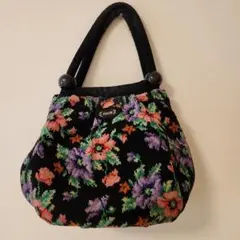 FEILER　フェイラー　バッグ　黒　　トートバッグ　ブラック　花柄