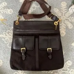 BONIA ダークブラウン ショルダーバッグ