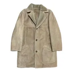 ※2 ヴィンテージムートンコート ベージュ 羊革 ラムレザー M〜L相当