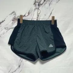 【アディダス】ストライプ ランニング ショートパンツ グレー・ブラック Sのサムネイル