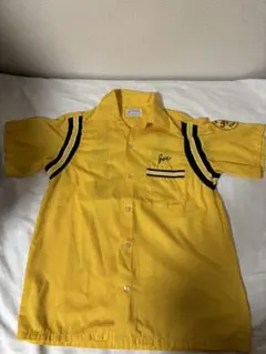 70s 80s HILTON ヒルトン ボーリングシャツ M マスタード