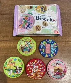 ディズニー　刺繍缶バッジビスケット2 缶バッジ5点セット
