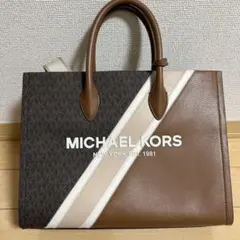 MICHAEL KORS ストライプショルダーバッグ