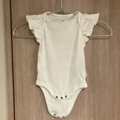 baby gap フリル袖ロンパース 6-12ヶ月　ホワイト