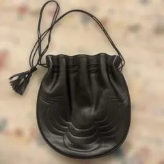 Charles Jourdan 黒レザーショルダーバッグ