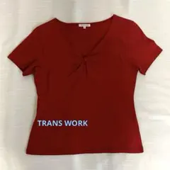 TRANS WORK 半袖カットソー 赤 38のサムネイル
