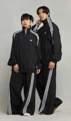 adidas ADILENIUM オーバーサイズ　セットアップ　ブラック