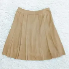 UNTITLED キャメルプリーツスカート 2 Mサイズ きれいめ 上品