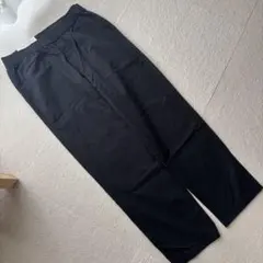 ユニクロコットンリラックスアンクルパンツ丈長め黒 M