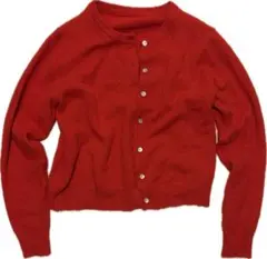 shein 長袖 カーディガン レッド