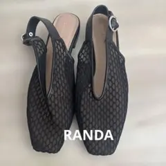 RANDA メッシュバックストラップサンダル ブラック LLのサムネイル