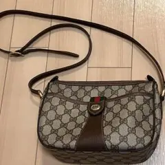 GUCCI ショルダーバッグ PVC × レザー シェリーライン