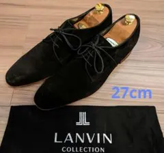 【LANVIN COLLECTION】メンズ スエード レースアップシューズ 黒
