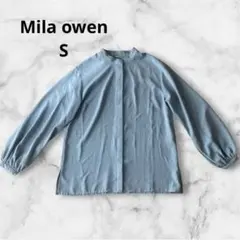 ラスト価格❤️Mila owen 長袖ブラウス ライトブルー S シャツ 春秋冬