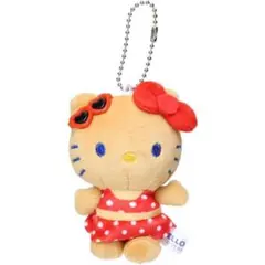 ハローキティ キティ　日焼け　マスコットキーホルダー　ナイトパーティー サンリオ