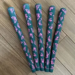 緑色の蝶デザイングリップ 5本セット