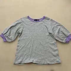 SUGAR SPOON ストライプ バルーンスリーブ Tシャツ Fサイズ