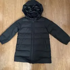 【無印良品】キッズ ダウンコート ブラック 130cm（ダウン80%）