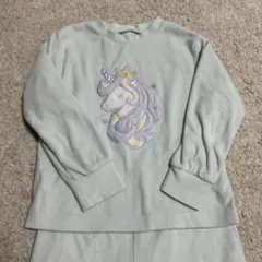 GU ユニコーン刺繍フリースパジャマ 120cm