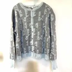 ミナペルホネン twin flower カーディガン　38 ブルーのサムネイル