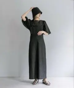 mystic デニムジャンパースカート