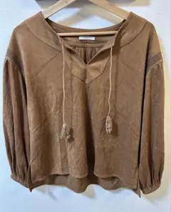 BAYFLOW ブラウン フード付き長袖トップス