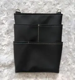 オーガナイザー　合皮×グラデーションステッチ　多機能ポケットポーチ　ナースポーチ