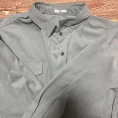 C.O.L.Z.A グレー ストライプ 長袖シャツ M