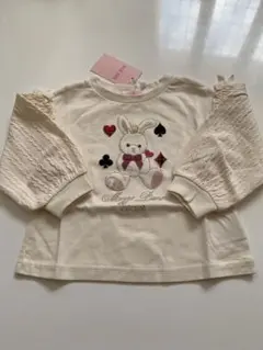 【最終価格】新品未使用mezzo piano ウサギ刺繍 長袖カットソー 100