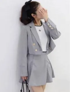 ROYAL PARTY ショートジャケット チェック 千鳥柄