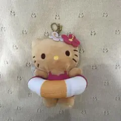 ハローキティ 日焼けキティ　ぬいぐるみキーホルダー