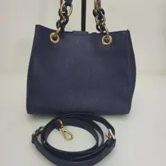 美品✨マイケルコース 2way ショルダーバッグ ネイビー