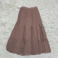 新品タグ付き　michellMacaron フリルロングスカート ピンクのサムネイル