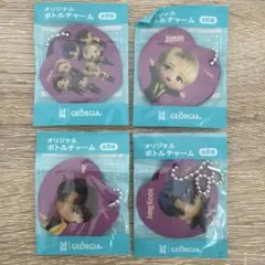 BTS TinyTAN GEORGIA ボトルチャーム マンネライン セット 紫のサムネイル