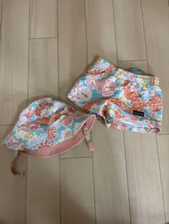 Patagonia花柄パンツと帽子セット