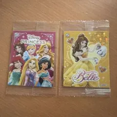 不二家 ディズニープリンセス キラキラシール 2枚セット