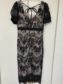 Tika レースワンピース　ブラック　パット付　Lサイズ