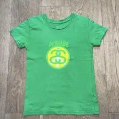 Stussy Kids【M 110〜120】ロゴプリント Tシャツ グリーンのサムネイル