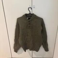 ニット　ヘンリーネック