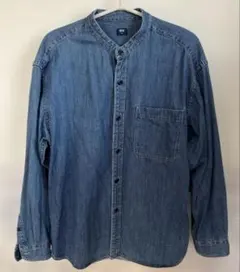 ユニクロ　ブルーデニムシャツ　Mサイズ　UNIQLO