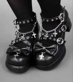 新品 ✨️axes femme POETIQUE クロスチャームおでこパンプス L