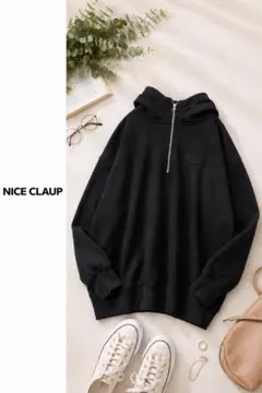 NICE CLAUPオーバーサイズラメパーカー - メルカリ