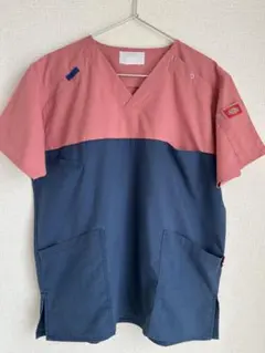 Dickies スクラブシャツ Mサイズ ミリーピンク×シールズ①のサムネイル