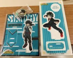僕のヒーローアカデミア　緑谷出久　デク　アクリルスタンド2点　缶バッジ1点