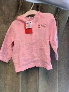 ミキハウス　mikihouse  フード付きパーカーピンク　女の子　サイズ80