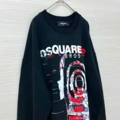DSQUARED2 ディースクエアード グラフィック スウェット Mサイズ 黒のサムネイル