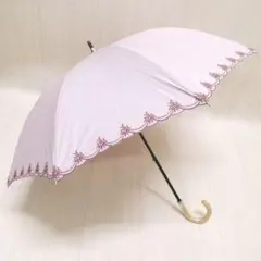 Borsalino ボルサリーノ 1級遮光 晴雨兼用 長傘 日傘 刺繍 ピンクのサムネイル