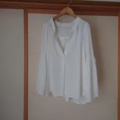 AS KNOW AS 長袖ブラウス ホワイトのサムネイル